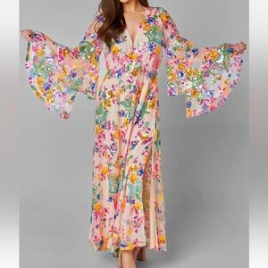 NWT Buddy Love Colette Maxi dress. Base color white, colorful sequins!